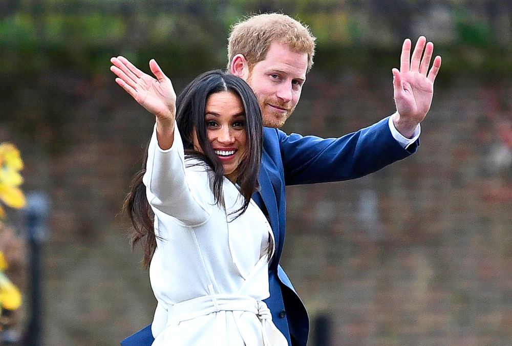 Prince Harry and Meghan Markle attend an official photocall to announce their engagement at The Sunken Gardens at Kensington Palace on November 27, 2017 in London, England.