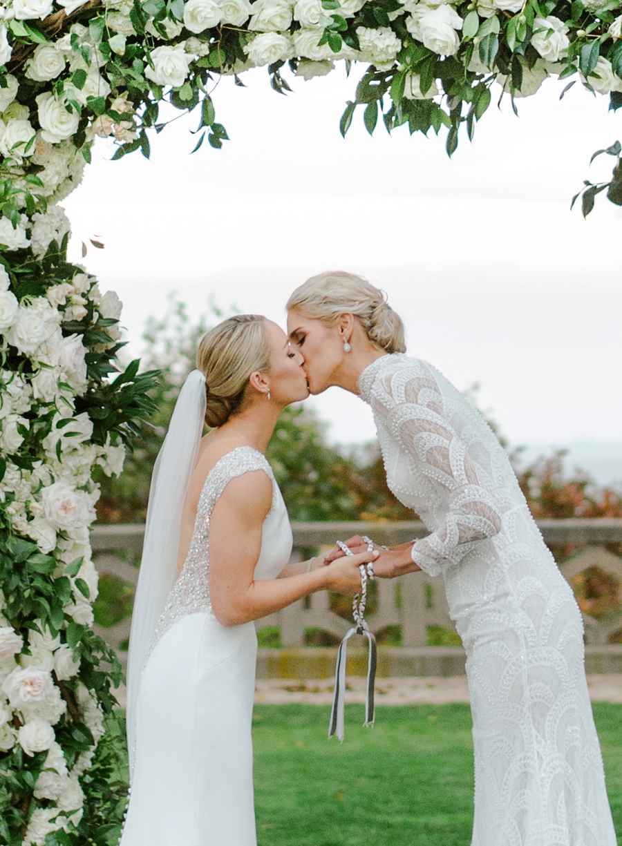 Elena Delle Donne Amanda Clifton wedding kiss
