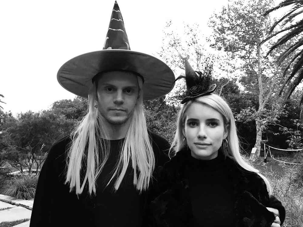 Evan Peters Emma Roberts witches Halloween costume