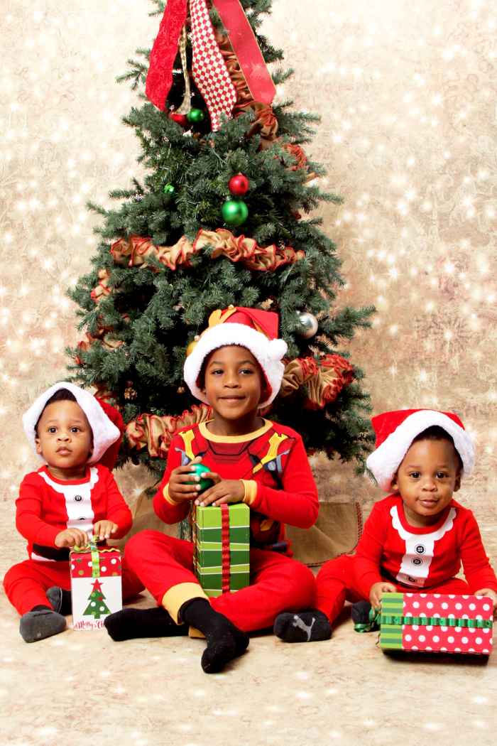 Nia and Robert Tolbert's sons Shai and twins Alexander and Riley