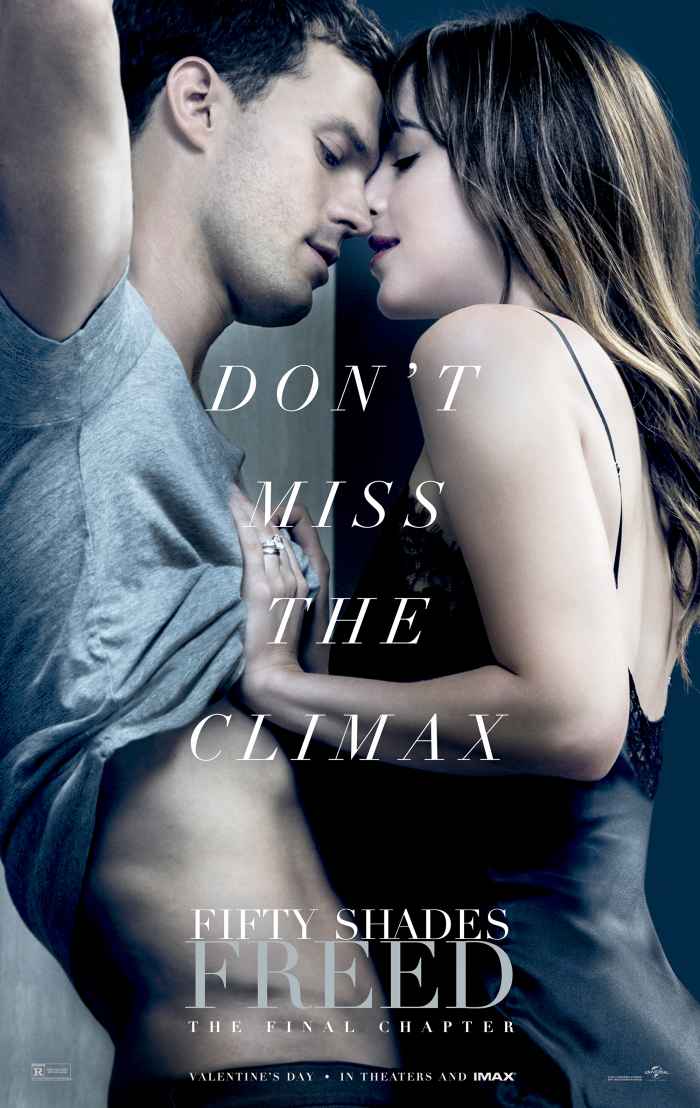 Jamie Dornan and Dakota Johnson as Christian and Anastasia in ‘Fifty Shades Freed’