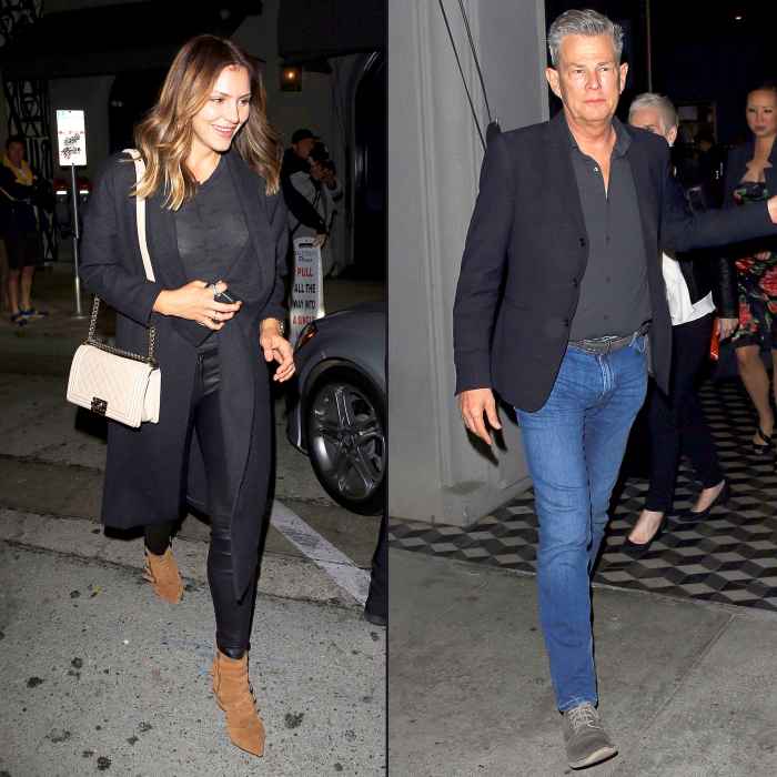 Katharine McPhee and David Foster leaving separately after a dinner outing at Craig’s restaurant in West Hollywood on November 6, 2017.
