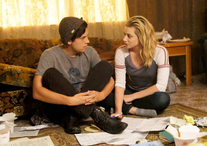 Cole Sprouse as Jughead Jones and Lili Reinhart as Betty Cooper on ‘Riverdale’
