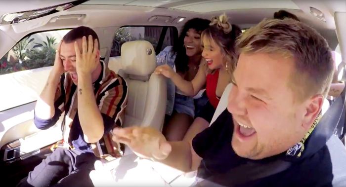 Sam Smith and Fifth Harmony perform in a Carpool Karaoke with James Corden during ‘Late Late Show with James Corden’