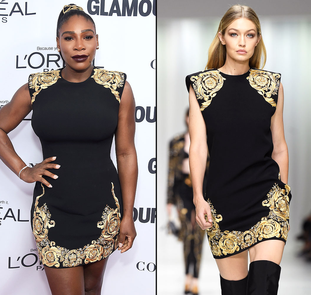 gigi hadid gold versace dress