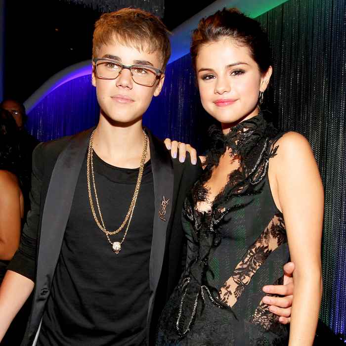 Justin Bieber and Selena Gomez arrive at the 2011 MTV Video Music Awards at Nokia Theatre L.A. LIVE in Los Angeles, California.