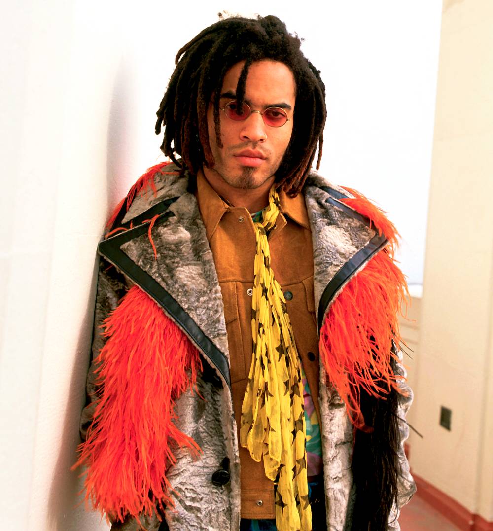 Lenny Kravitz posed in the early 1990's