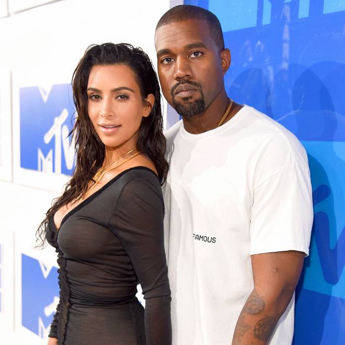 Kim Kardashian and Kanye West attends the 2016 MTV Video Music Awards in New York City.