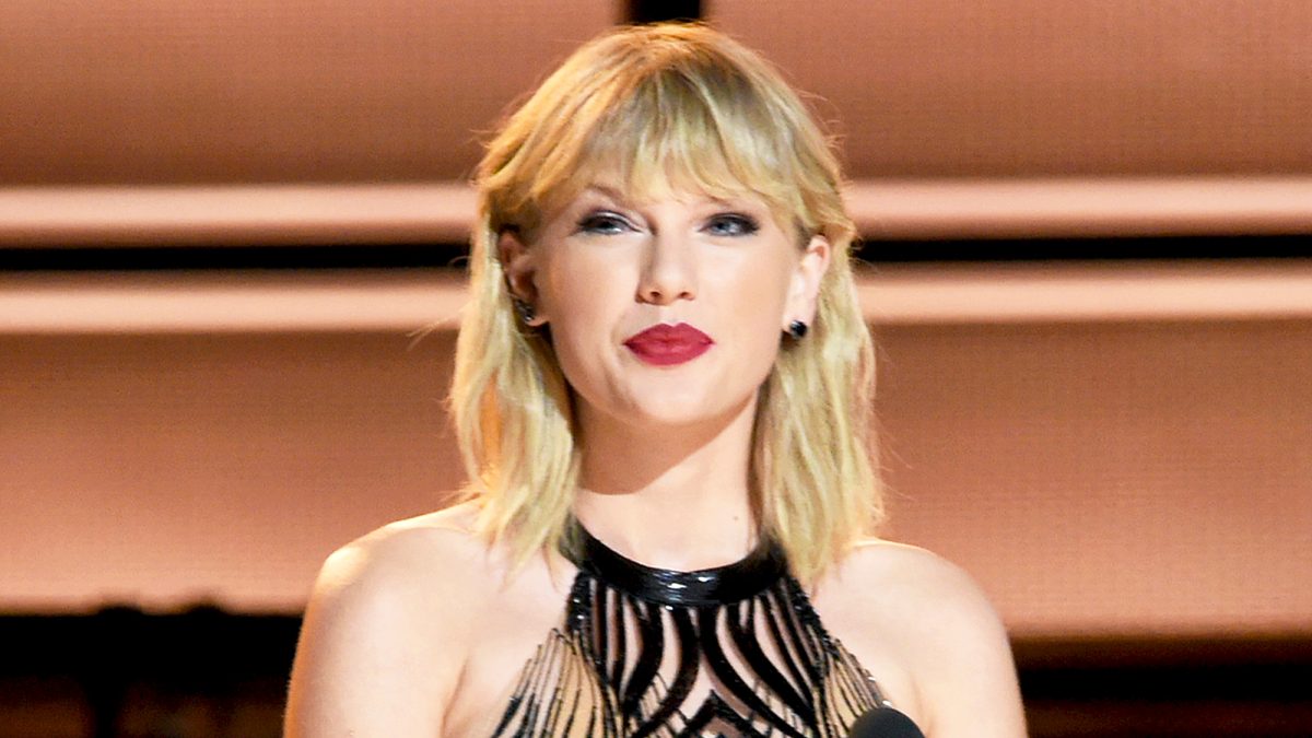 Taylor Swift during the 50th annual CMA Awards at the Bridgestone Arena in Nashville, Tennessee.