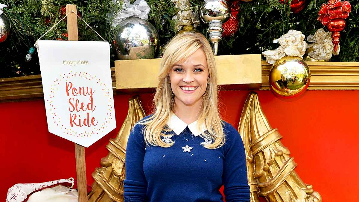 Reese Witherspoon attends Tiny Prints Presents The Baby2Baby Snow Day at The Grove in Los Angeles, California.