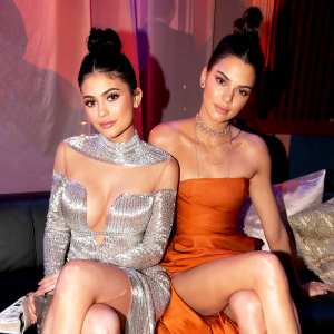 Kylie Jenner and Kendall Jenner attends the 2017 Golden Globes After Party sponsored by Chrysler held at the Beverly Hilton Hotel in Beverly Hills, California.
