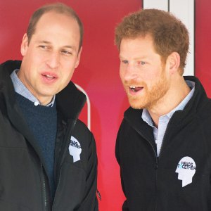 Prince William and Prince Harry officially start the 2017 Virgin Money London Marathon elite men's and mass race on April 23, 2017 in London, England.