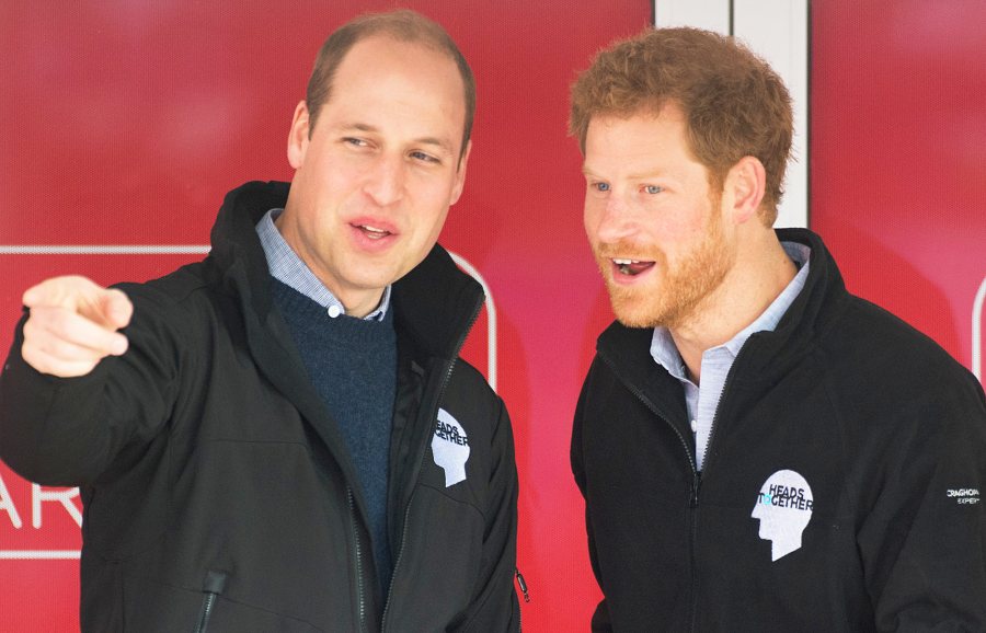 Prince William and Prince Harry officially start the 2017 Virgin Money London Marathon elite men's and mass race on April 23, 2017 in London, England.