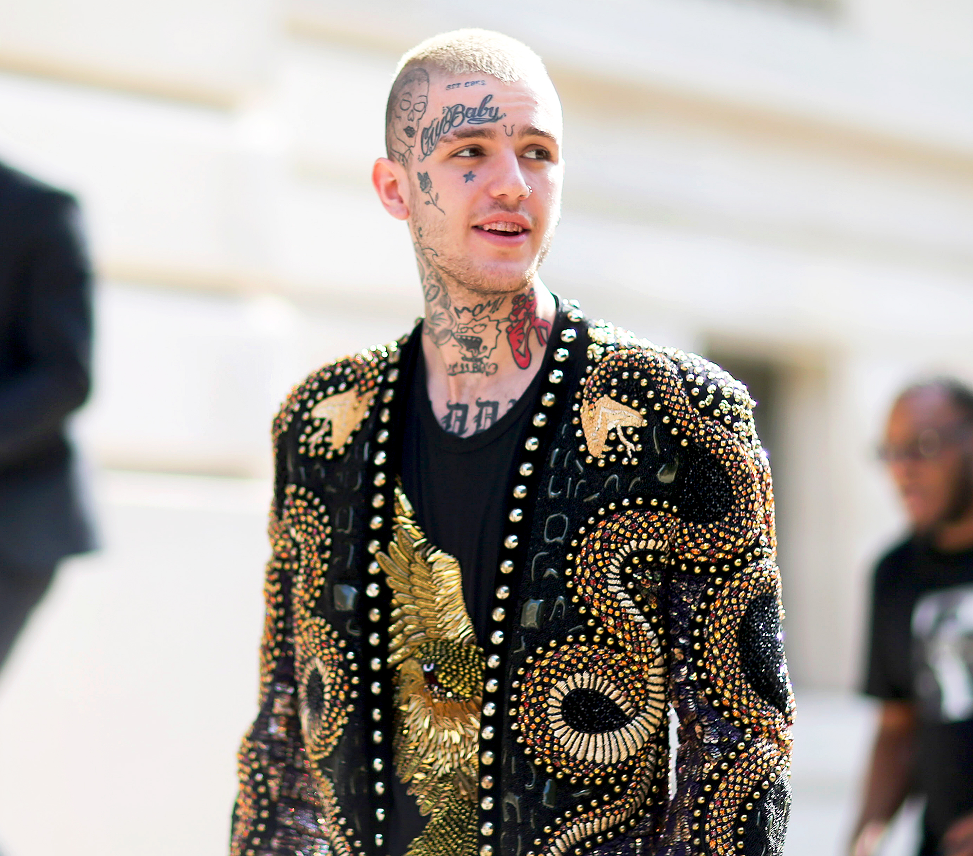 Lil Peep attends the Balmain Menswear Spring/Summer 2018 show as part of Paris Fashion Week on June 24, 2017 in Paris, France.