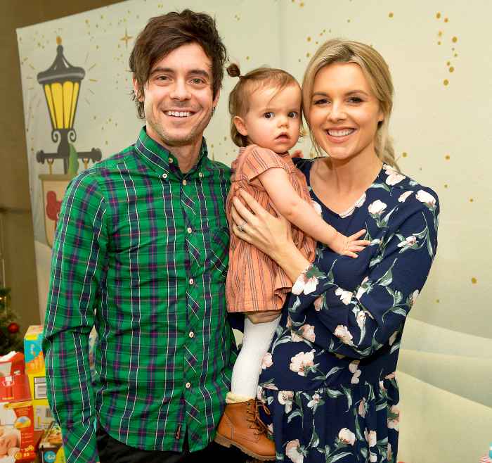 Ali Fedotowsky, Kevin Manno and their daughter Molly at the 7th Annual Santa's Secret Workshop benefiting LA Family Housing at Andaz in West Hollywood, California.