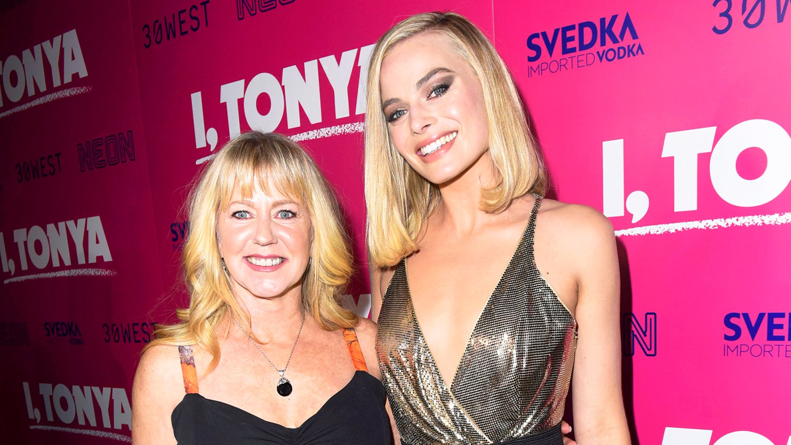 Tonya Harding and Margot Robbie attend NEON and 30WEST Present the Los Angeles Premiere of "I, Tonya" Supported By Svedka on December 5, 2017.