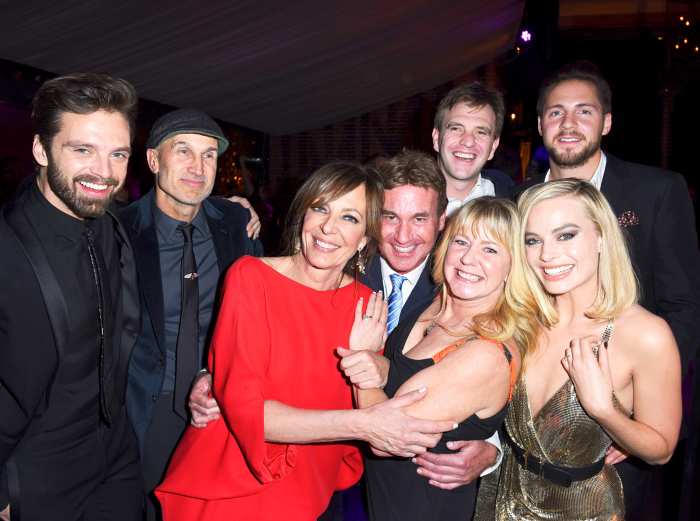 Sebastian Stan, Craig Gillespie, Allison Janney, Steven Rogers, Bryan Unkeless, Tonya Harding, Ricky Russert and Margot Robbie attend NEON and 30WEST Present the Los Angeles Premiere of "I, Tonya" Supported By Svedka on December 5, 2017 in Los Angeles, California.