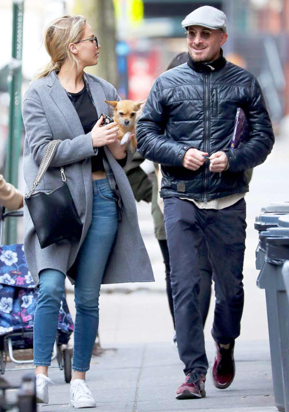 Jennifer Lawrence and Darren Aronofsky spotted together in New York City on December 20, 2017.