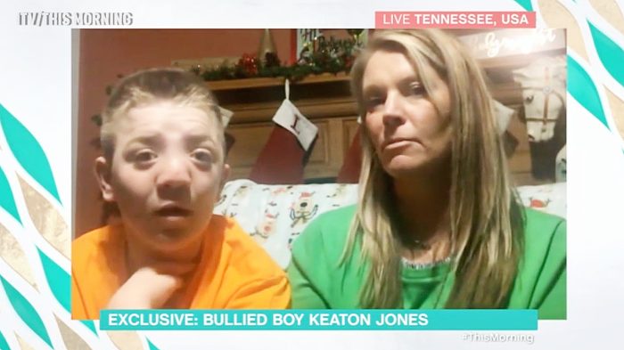 Keaton Jones and his mother on This Morning