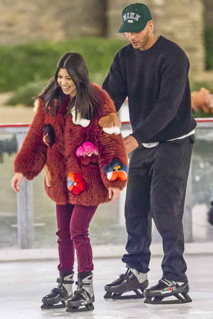 Kourtney Kardashian, Younes Bendjima, Ice Skate, Malibu, Date