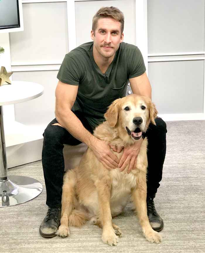 Shawn Booth and his golden retriever