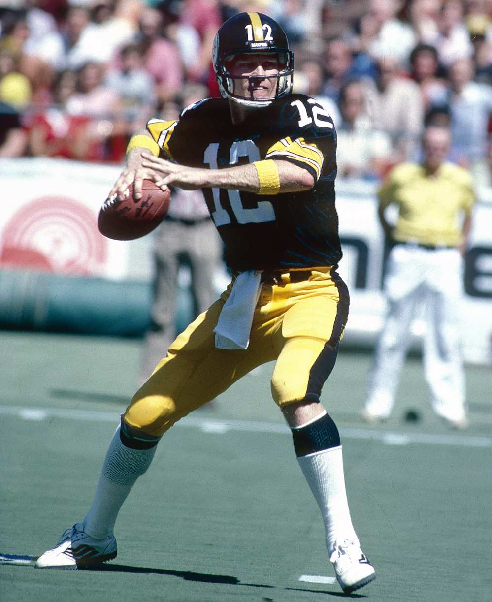 Terry Bradshaw #12 of the Pittsburgh Steelers circa 1970's