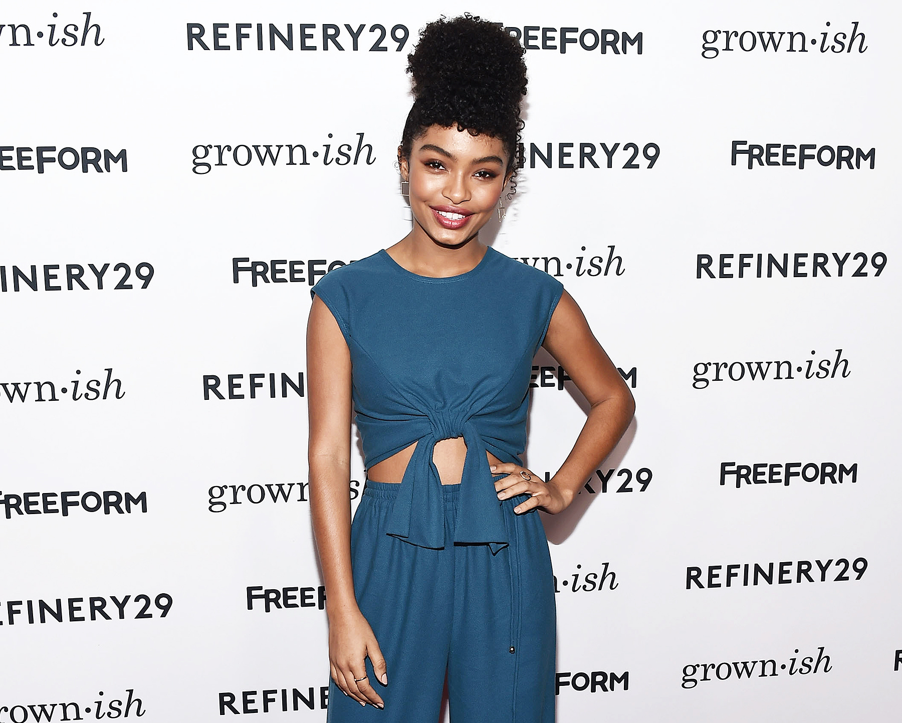 Yara Shahidi arrives at the premiere of ABC's Grown-ish