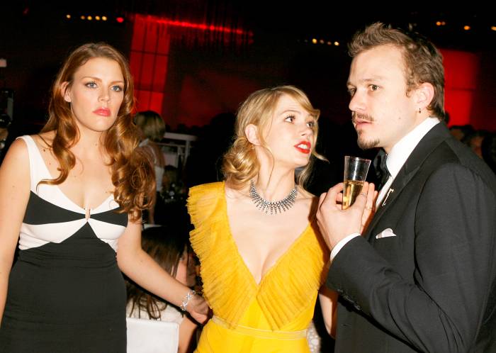 Busy Philipps, Michelle Williams and Heath Ledger attend the 78th Annual Academy Awards Governor's Ball in Hollywood, California.