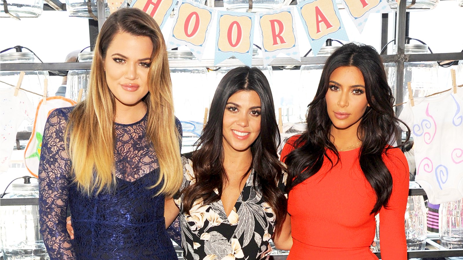 Khloe Kardashian, Kourtney Kardashian and Kim Kardashian joined Babies "R" Us to surprise military moms-to-be with gifts at an Operation Shower event at Battello in Jersey City, New Jersey.