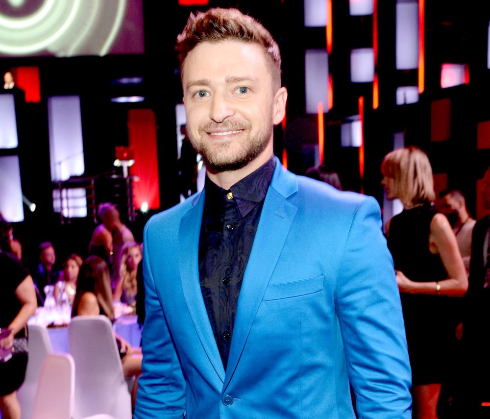 Justin Timberlake attends the 2015 iHeartRadio Music Awards at the Shrine Auditorium in Los Angeles, California.