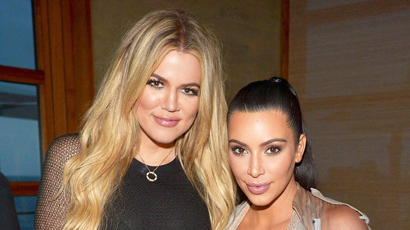 Khloe Kardashian and Kim Kardashian attend the dinner and preview of their new 2015 apps launching soon at Nobu Malibu in Malibu, California.