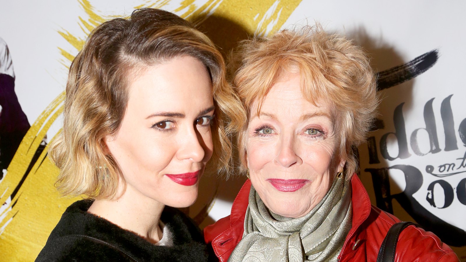 Sarah Paulson and Holland Taylor attend the opening night for "Fiddler On The Roof" on Broadway at The Broadway Theatre on December 20, 2015 in New York City.