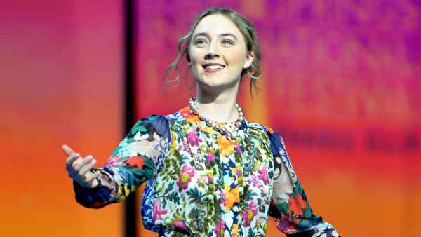 Saoirse Ronan accepts the International Star Award onstage at the 27th Annual Palm Springs International Film Festival Awards Gala in Palm Springs, California.