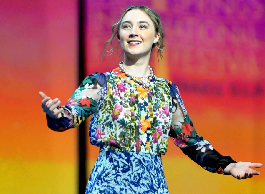 Saoirse Ronan accepts the International Star Award onstage at the 27th Annual Palm Springs International Film Festival Awards Gala in Palm Springs, California.