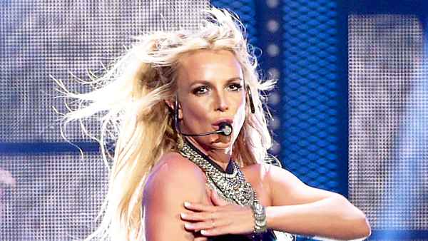 Britney Spears performs onstage at the arena in Las Vegas, Nevada.