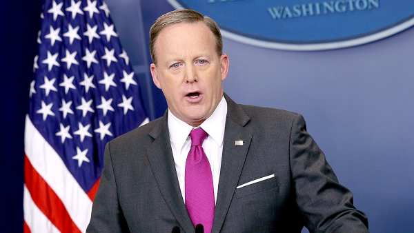 White House Press Secretary Sean Spicer speaks during the daily White House press briefing at the James Brady Press Briefing Room of the White House March 9, 2017 in Washington, DC.