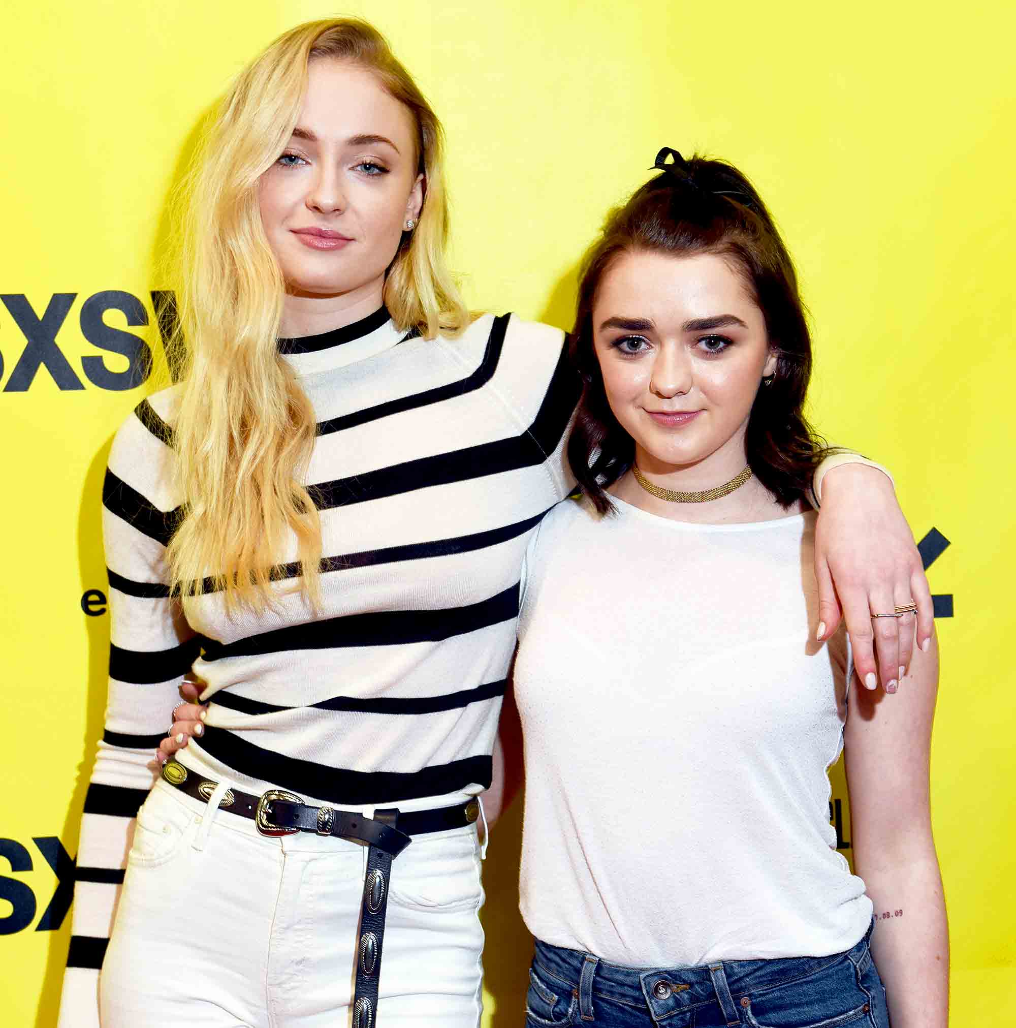 Sophie Turner and Maisie Williams attend the 2017 SXSW Conference and Festivals at Austin Convention Center in Austin, Texas.