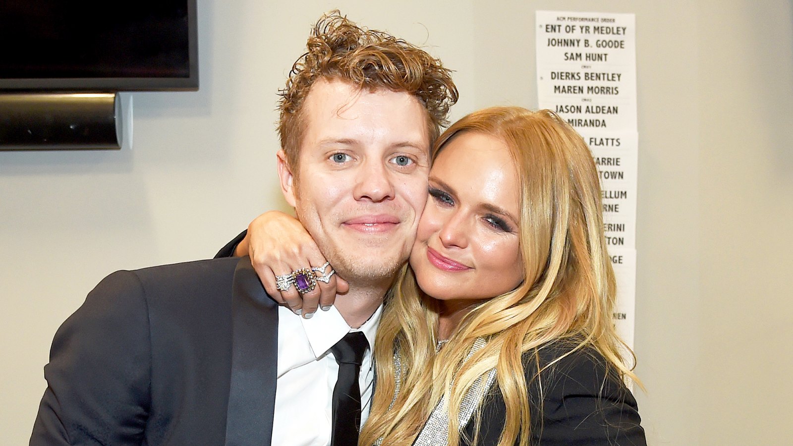 Anderson East and Miranda Lambert attends the 52nd Academy Of Country Music Awards at T-Mobile Arena in Las Vegas, Nevada.