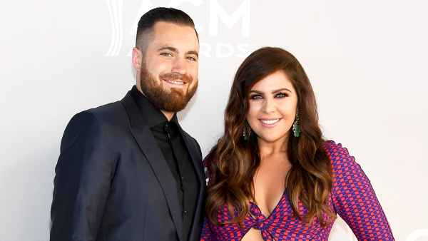 Hillary Scott and Chris Tyrrell attend the 52nd Academy of Country Music 2017 Awards at Toshiba Plaza in Las Vegas, Nevada.