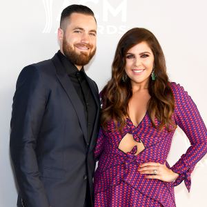 Hillary Scott and Chris Tyrrell attend the 52nd Academy of Country Music 2017 Awards at Toshiba Plaza in Las Vegas, Nevada.