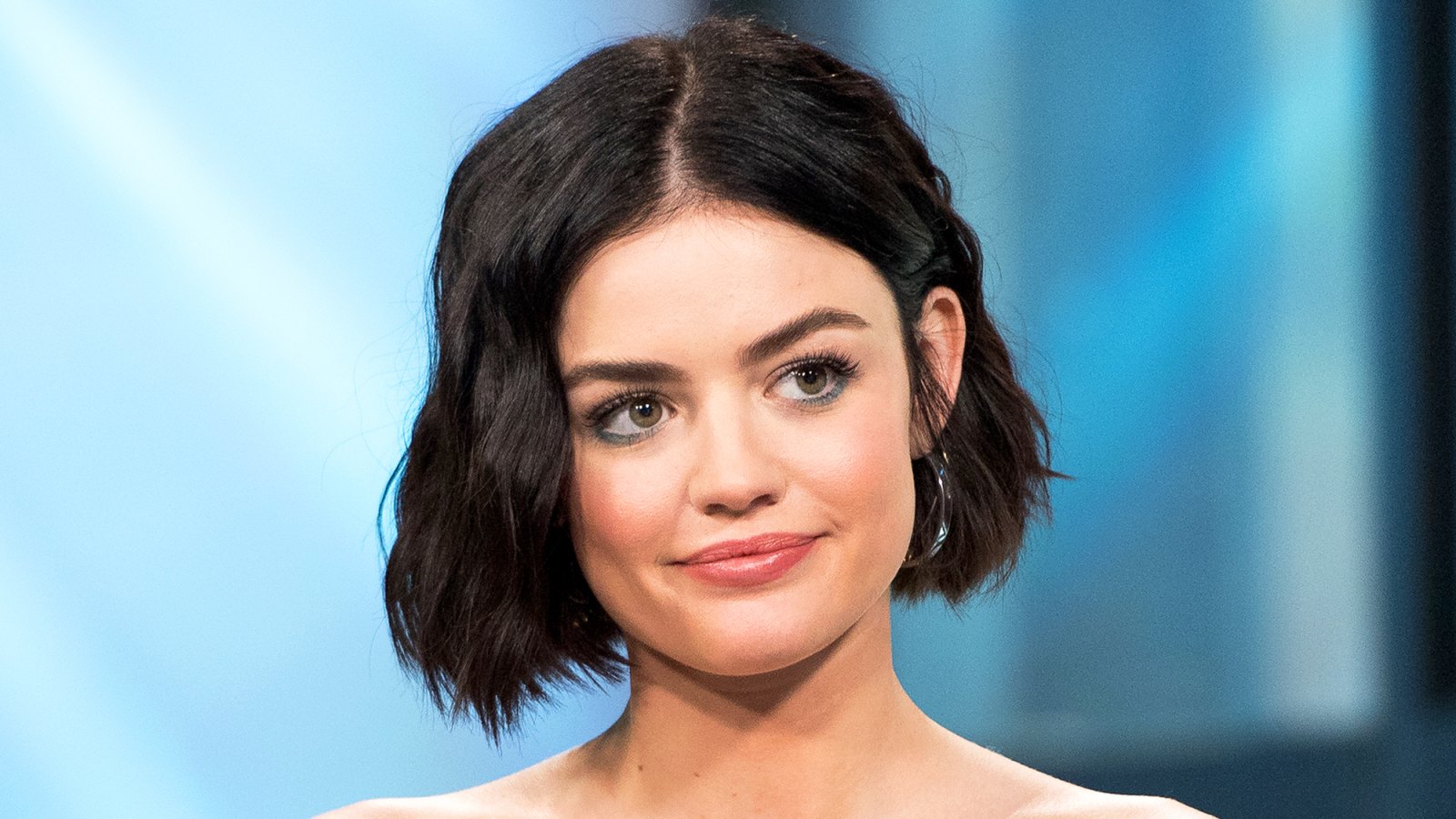 Lucy Hale visits Build Studios in New York City.