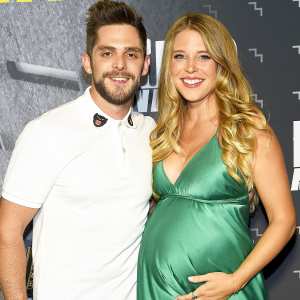 Thomas Rhett and wife Lauren Akins attend the 2017 CMT Music Awards at the Music City Center in Nashville, Tennessee.