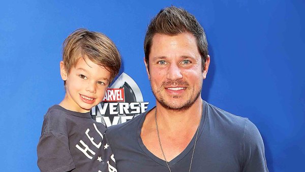 Nick Lachey and son Camden arrive at Marvel Universe LIVE! Age Of Heroes World Premiere Celebrity Red Carpet Event at Staples Center on July 8, 2017 in Los Angeles, California.