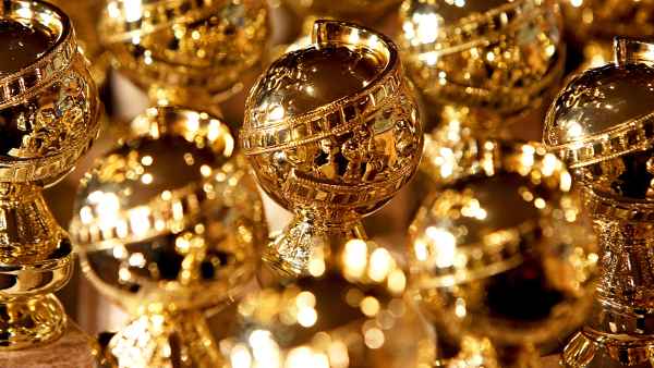 Golden Globe statuettes during an unveiling by the Hollywood Foreign Press Association at the Beverly Hilton Hotel in Beverly Hills, California.