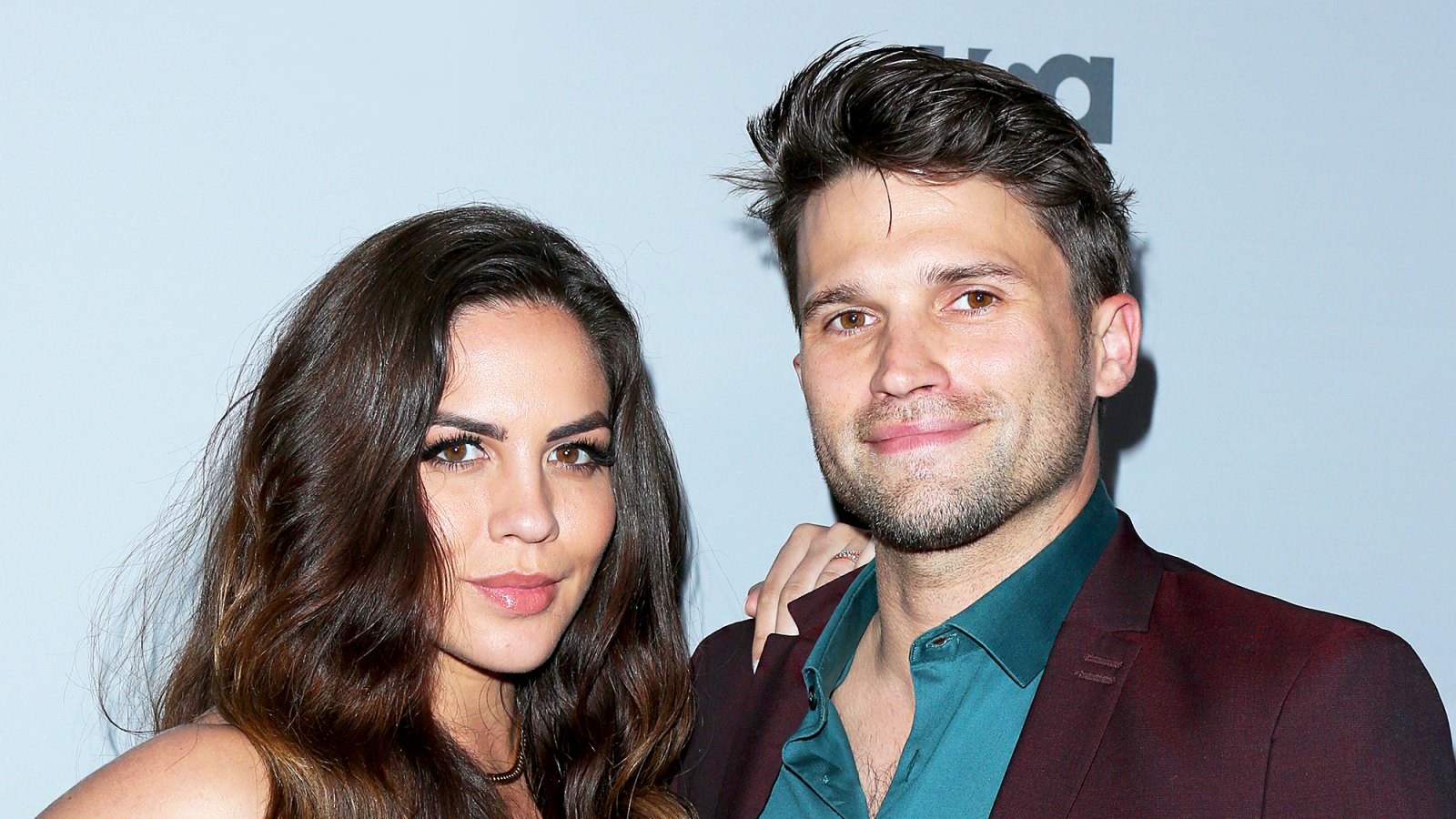 Katie Maloney and Tom Schwartz attend NBCUniversal's press junket at Beauty & Essex on November 13, 2017 in Los Angeles, California.