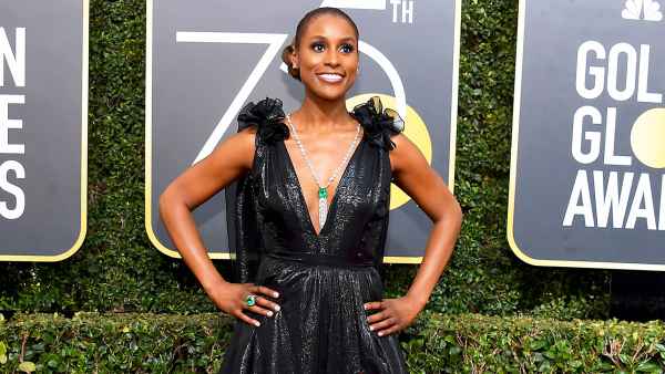Issa Rae arrives to the 75th Annual Golden Globe Awards held at the Beverly Hilton Hotel on January 7, 2018.