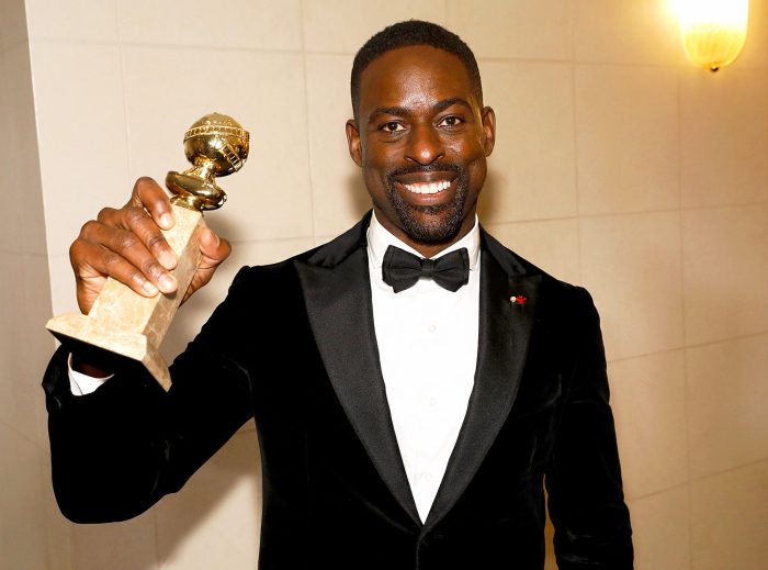 Sterling K. Brown attends the 75th Annual Golden Globe Awards held at the Beverly Hilton Hotel on January 7, 2018.