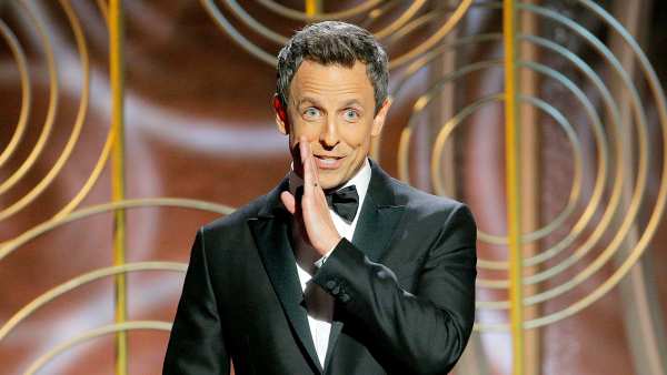 Host Seth Meyers speaks onstage during the 75th Annual Golden Globe Awards at The Beverly Hilton Hotel on January 7, 2018 in Beverly Hills, California.