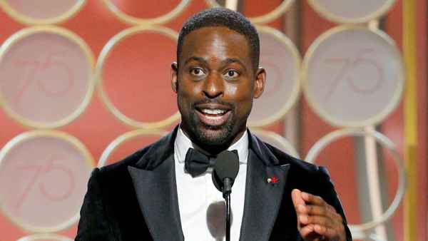 Sterling K. Brown accepts the award for Best Performance by an Actor in a Television Series – Drama for “This is Us” during the 75th Annual Golden Globe Awards at The Beverly Hilton Hotel on January 7, 2018 in Beverly Hills, California.