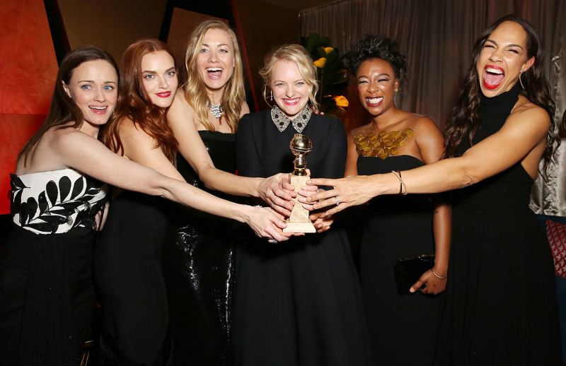 Alexis Bledel Madeline Brewer Yvonne Strahovski Elisabeth Moss Samira Wiley Amanda Brugel Hulu's 2018 Golden Globes After Party